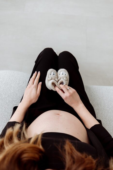 Спокойный портрет беременности