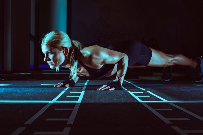 Liegestütze – Fitnessfotografie
